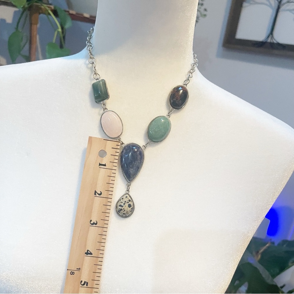 Beautiful Multicolor Stones Statement Necklace Vi… - image 8